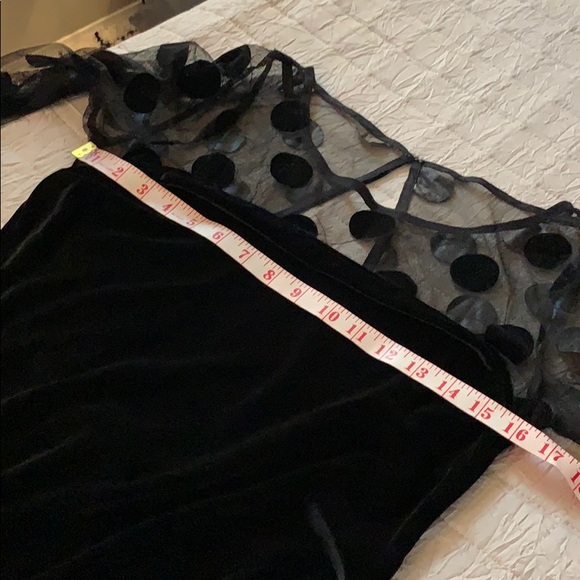 BCBG Velvet Polka Dot Dress - Picture 6 of 7